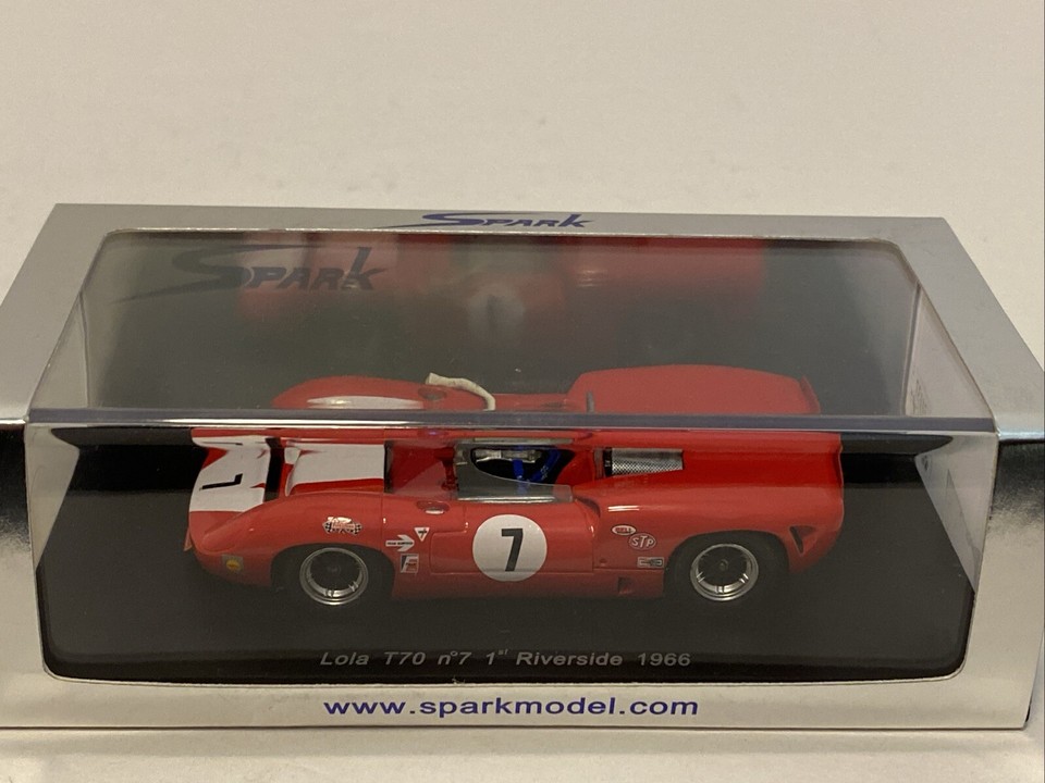 Spark Lola T70 CanAm Champ Riverside ‘66 John Surtees 7 143 Ltd Ed