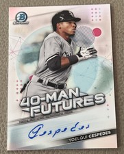 2021 Bowman Chrome Yoelqui Cespedes 40-Man Futures Auto RC SP /99 White Sox