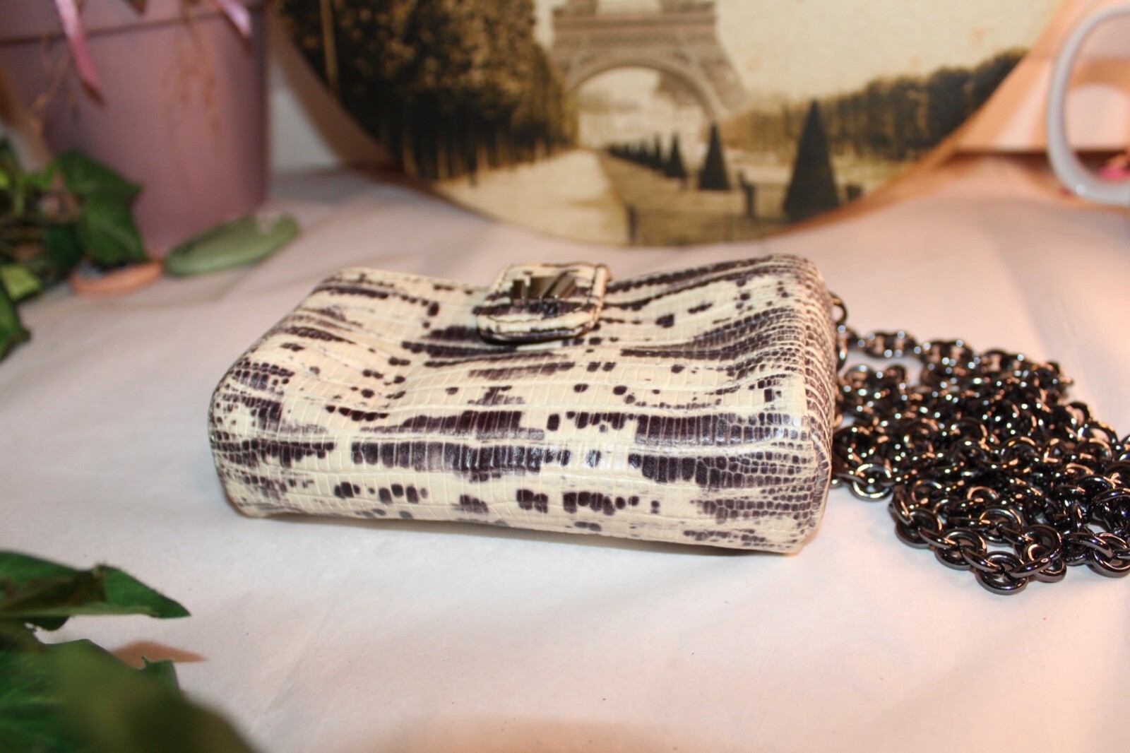 ECLECTIC HENRI BENDEL MINI PYTHON" RARE" CHAIN CR… - image 7