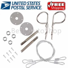 Universal Stainless Steel Hood Pins / Bonnet Lock Pin Kit USA Ship