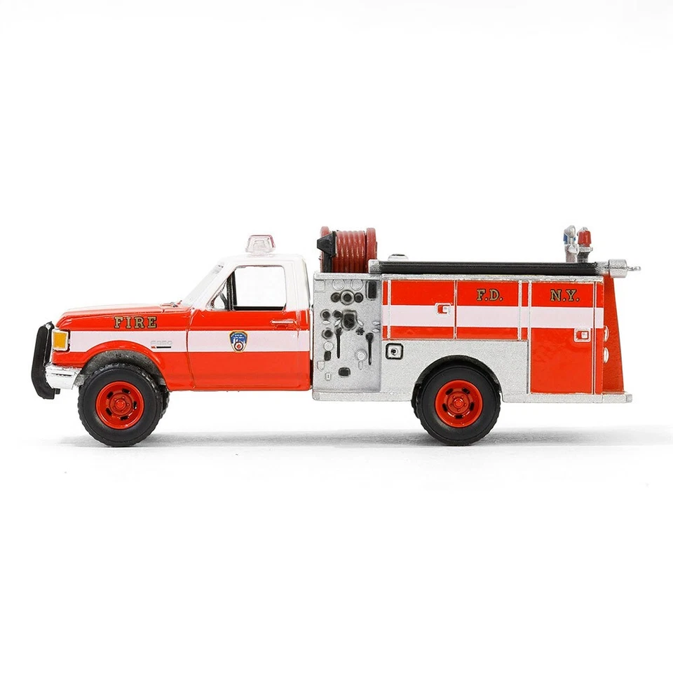 Hobby Exclusive 1:64 Greenlight 1987 Ford F350 Mini Pumper Fire Truck FDNY 30502 - Image 4 of 4