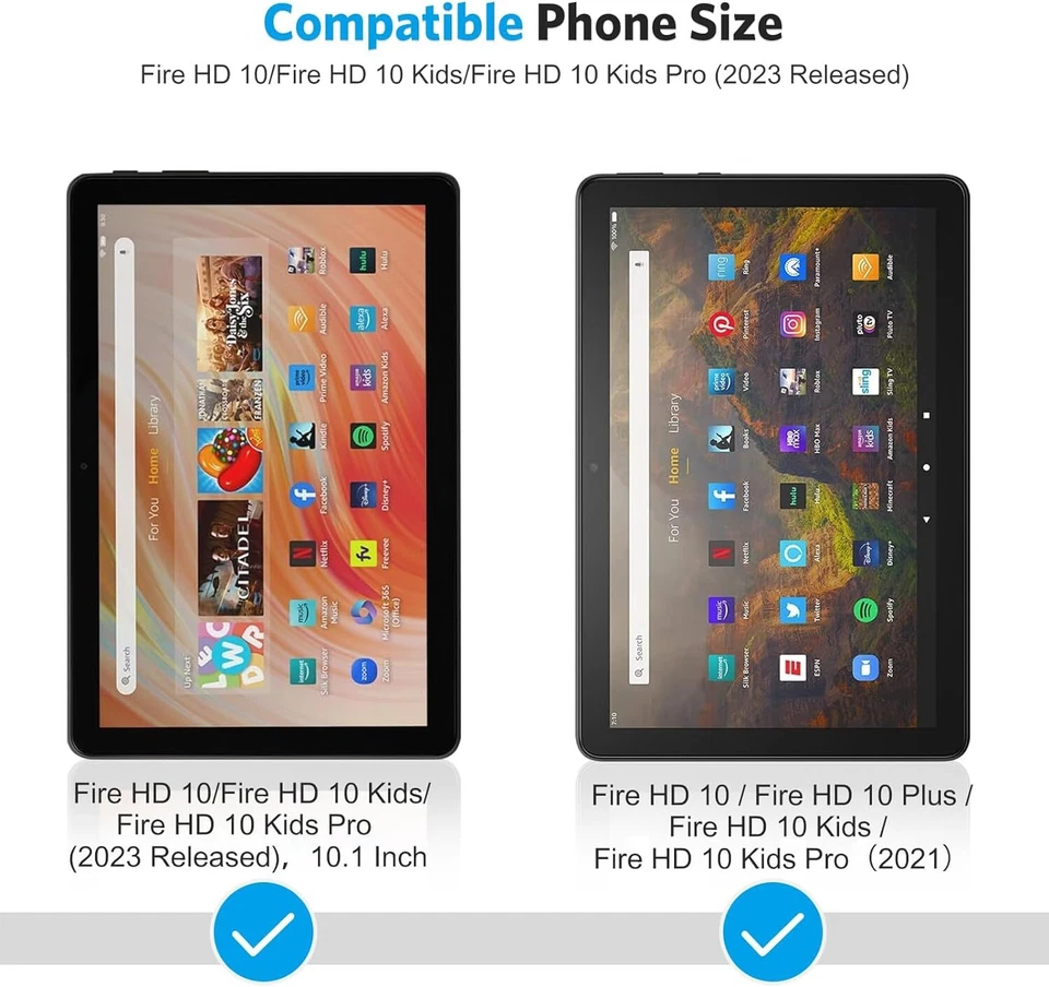 For Amazon Fire HD 10 Tablet 2023/2021 11th Gen Tempered Glass Screen Protector - Image 2 of 4