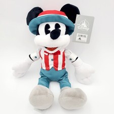 NEW Disney Store Mickey Mouse American Plush USA Patriotic Red White Blue