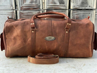 Leder Vintage Travel Weekend Extra Extra Large Overnight Bag Herren Seesack GVB