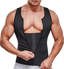 Gynecomastia Compress Tank Tops Men's Slim Body Shaper Athletic Sauna Sweat Vest