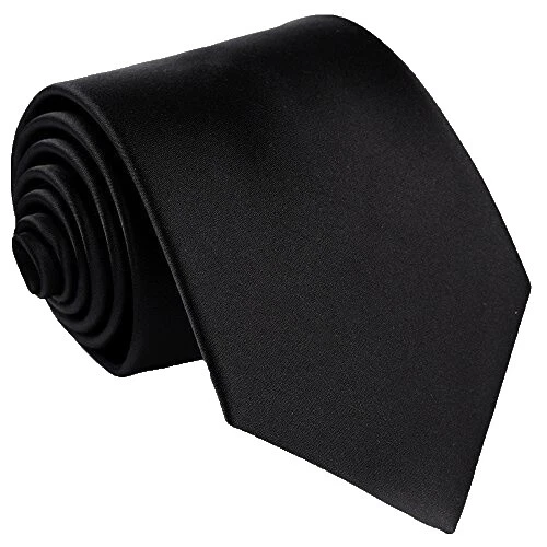 Satin Black Tie Ties for Men