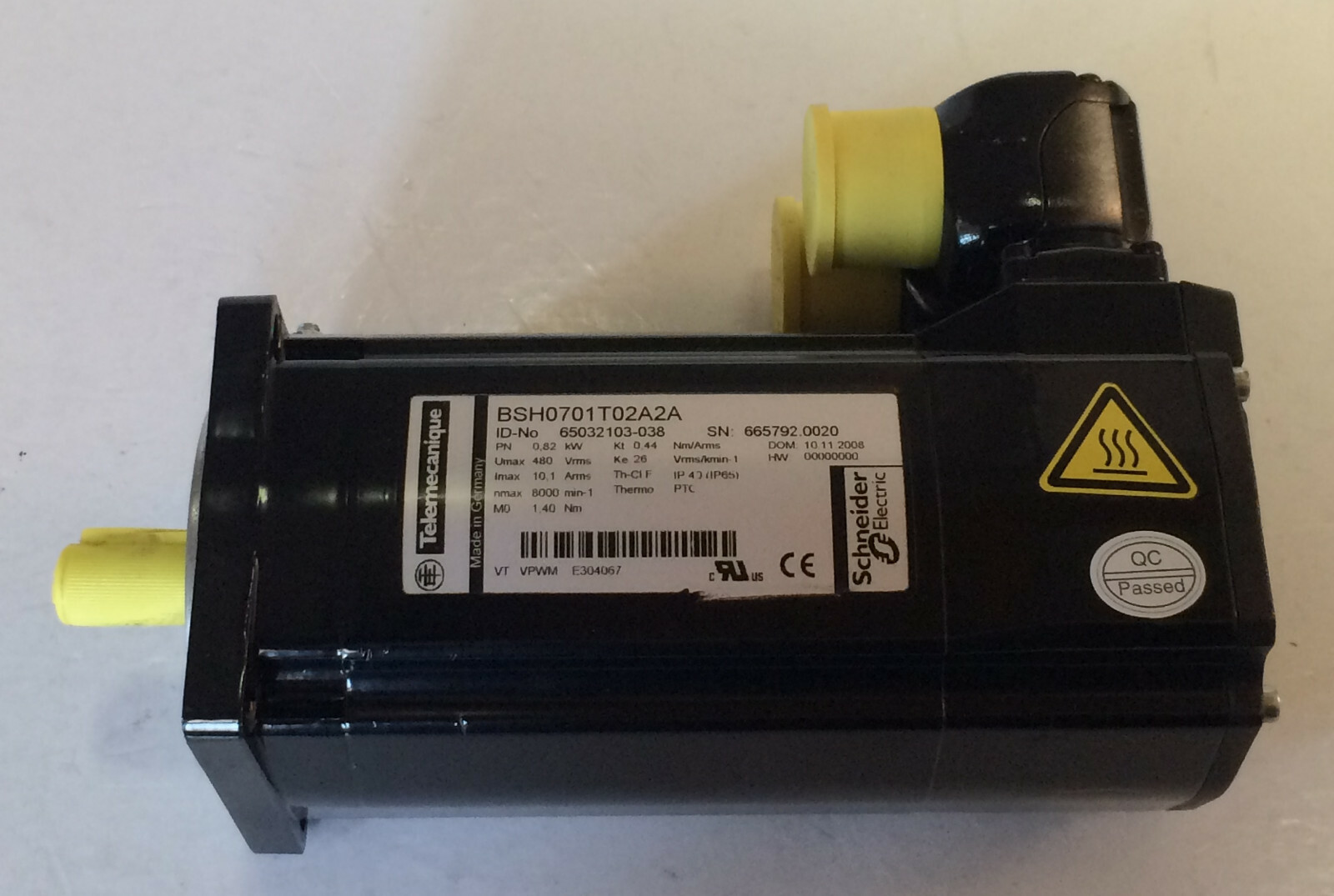 Moteur servo BSH Schneider Electric Lexium 8000rpm haute précision pour axe rotatif