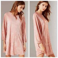 Urban Outfitters Metallic Pink Rose Jacquard Shift Cocktail Party Dress M