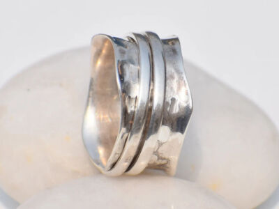 Solid 925 Sterling Silver Spinner Band Ring Statement Handmade Ring All Size