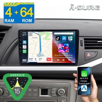 4+64GB Android 15 Apple CarPlay Autoradio GPS Navi SWC Für Citroen C5 2008-2017