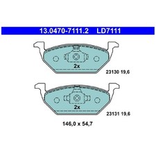 ATE Bremsbelagsatz Bremsklötze vorne 1JE698151B 1J0698151J JZW698151AF | 476054