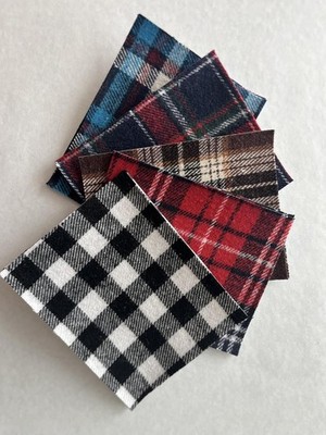 Inside/Outside Decorative Fabric Iron On Patches-Handmade in The USA - Set of 10