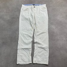 Tommy Hilfiger Cord Trousers Mens 37" Straight Leg Corduroy Pants, White
