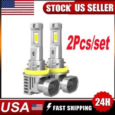 2PCS H11 LED Headlight Super Bright Bulbs Kit 6500K White 60000LM High/Low Beam