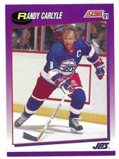 RANDY CARLYLE 1991-92 SCORE CARD NEAR MINT+ CONDITION