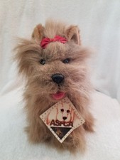 Dog Yorkie Red Bow Plush VTG 1994 24K ASPCA Special Effects Plush Stuffed Animal