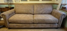 4 Seater Mossley, DFS Sofa, Formal Back, Brown, Matching Bolster Cushions