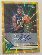 2019-20 Panini Donruss Jarrett Culver Gold Laser Rated Rookie Auto /10