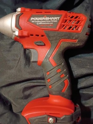PowerSmart PS76425 20V Cordless Impact Driver Red/Black w/ Charger