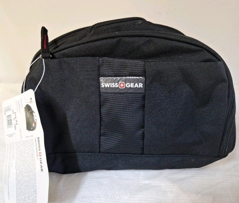 Swiss Gear Travel Bag Large Cosmetic Dop Kit Black Nylon 4 Z