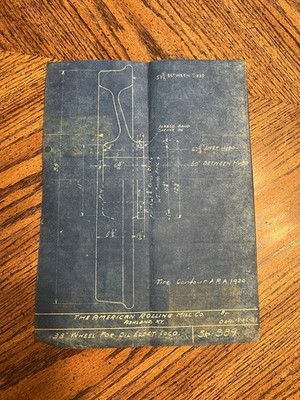 Antique 1930 American Rolling Mill Co ARMCO Railroad Car Body Blueprint Paperwor