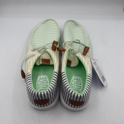 Hey Dude Wally Tri Nu Prep Shoes Mens Sz 13 Green Ash/Yellow SLip On Loafers NWT Hey Dude Wally Tri Nu Prep Shoes Mens Sz 13 Green Ash/Yellow  main image 3