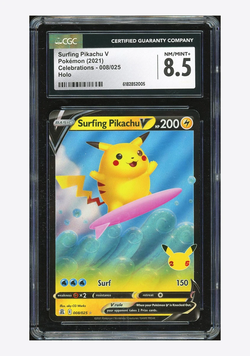 Pokémon TCG 8.5 Graded Pikachu Individual Collectible Card Game