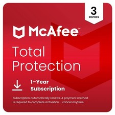 McAfee Total Protection 2026 Antivirus 3 PC Devices 1 Year (EMAIL)