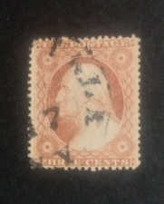 George Washington 3 Cent Stamp In Used Us Stamps (19th Century 