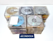 Lot of 50 Used MiniDiscs Bulk Lot Mixed Brands Recorded with Cases from Japan