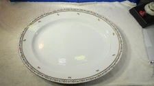 ANTIQUE TURKEY SIZE 18" Large Oval Serving Platter in Fine China Made in England