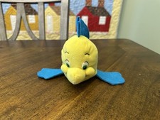 Vintage Disney Flounder Plush Animal Applause Little Mermaid 5" Fish Felt Fins