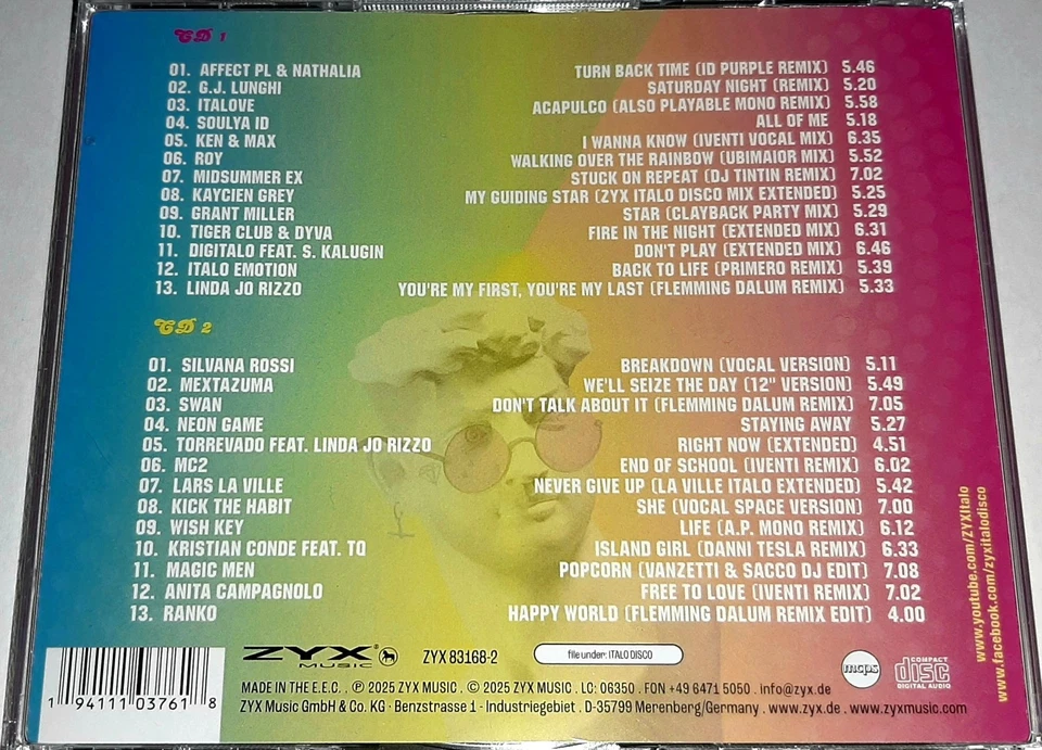 ZYX Italo Disco New Generation Vol. 26 (2025), 2-CD, neuwertig, Italove, Dyva - Bild 2 von 2