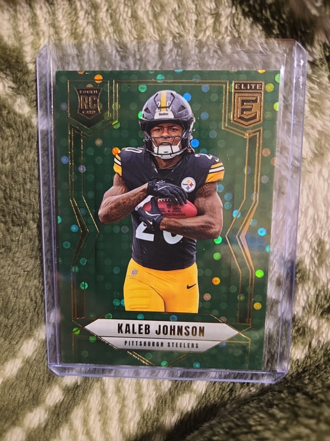 2025 Panini Donruss Elite - Rookies Kaleb Johnson #127 Green Disco (RC) Steelers