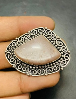 Sonnenstein Edelstein 925 Sterling Silber Handarbeit Ring Schmuck Geschenk für Freundin