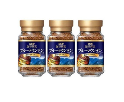 UCC Blue Mountain Blend Instant Coffee 45g ×3 Bottles Japan