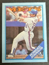 1988 Topps Howard Johnson Box Bottom Baseball Card #K Mets HOF 3B Black Edges OC