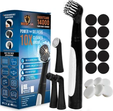 Groutcare 14000 Rechargeable Electric Spin Scrubber - Bathroom Cleaning Brush W/