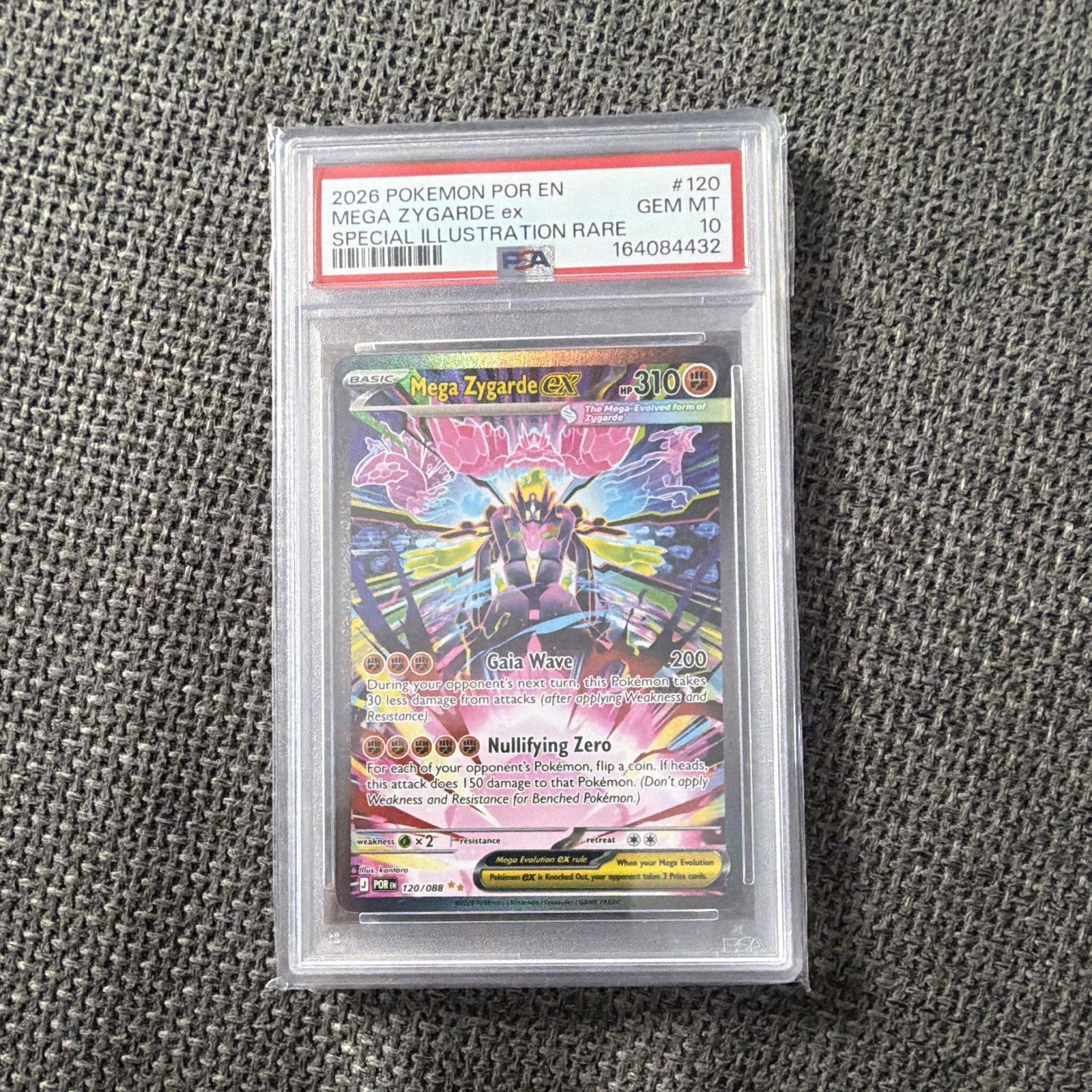 Pokémon Mega Zygarde ex 120/088 Me03: Perfect Order SIR Holo EN PSA 10