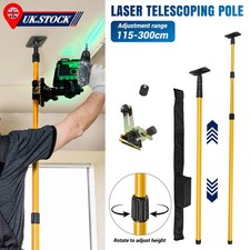 3 Meter Laser Leveling Telescoping Pole Adjustable Mounting Pole for Rotary UK ~