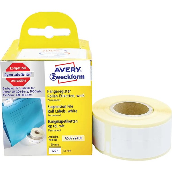220Er Multipack Avery-Zweckform Etiketten Rolle Kompatibel Ersetzt Dymo 99017,-image