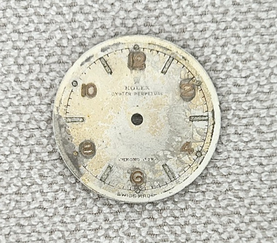 A Vintage Rolex Oyster Perpetual "Bubble Back"Wristwatch Dial, Circa 1940/50's image 3
