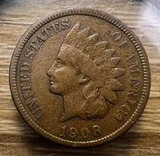 1908 Indian Head Cent - Actual Coin Shown - Free Shipping & Tracking INV#20