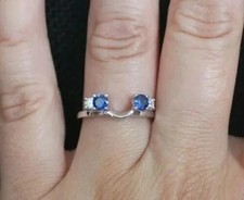 2Ct Round LabCreated Sapphire Solitaire Engagement Ring 14K White Gold Plated