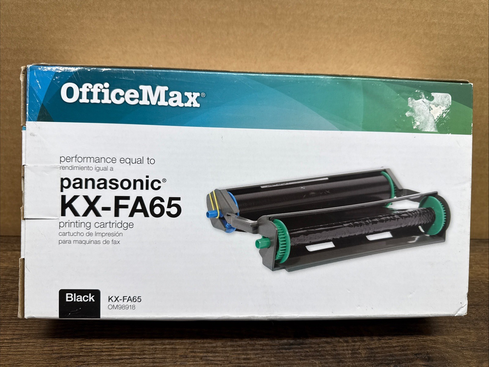 Office Max OM98918 Fax Machine Printing Cartridge for Panasonic KX-FA65 New