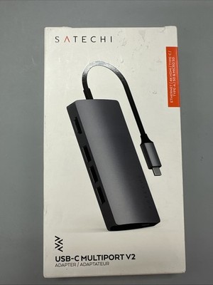Satechi 8 in 1 USB C Hub Multiport Adapter V2- ST-TCMA2M