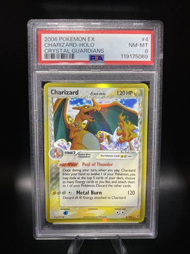 Charizard Delta Species Holo Crystal Guardians 4/100 PSA 8