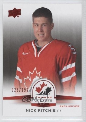 2014 Upper Deck Team Canada Juniors Exclusives 26/199 Nick Ritchie #89 0c3