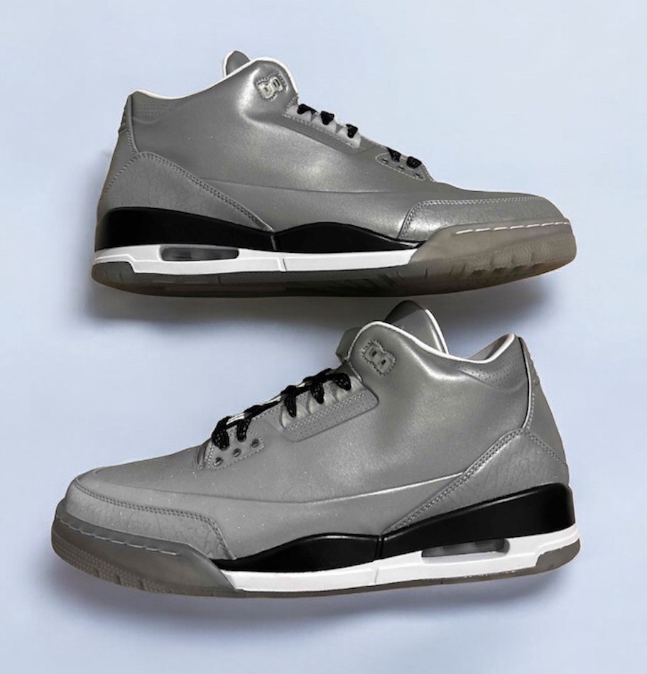 Jordan Retro 3 5Lab3 Reflective Silver Men display picture 3