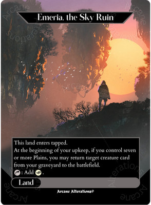 Emeria, the Sky Ruin - Full Art Altered Art Custom Proxy Cards